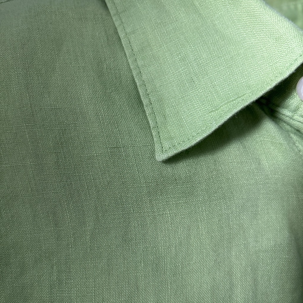 Men’s Cezani 100% Washable Linen Shirt Sz L - Picture 3 of 6
